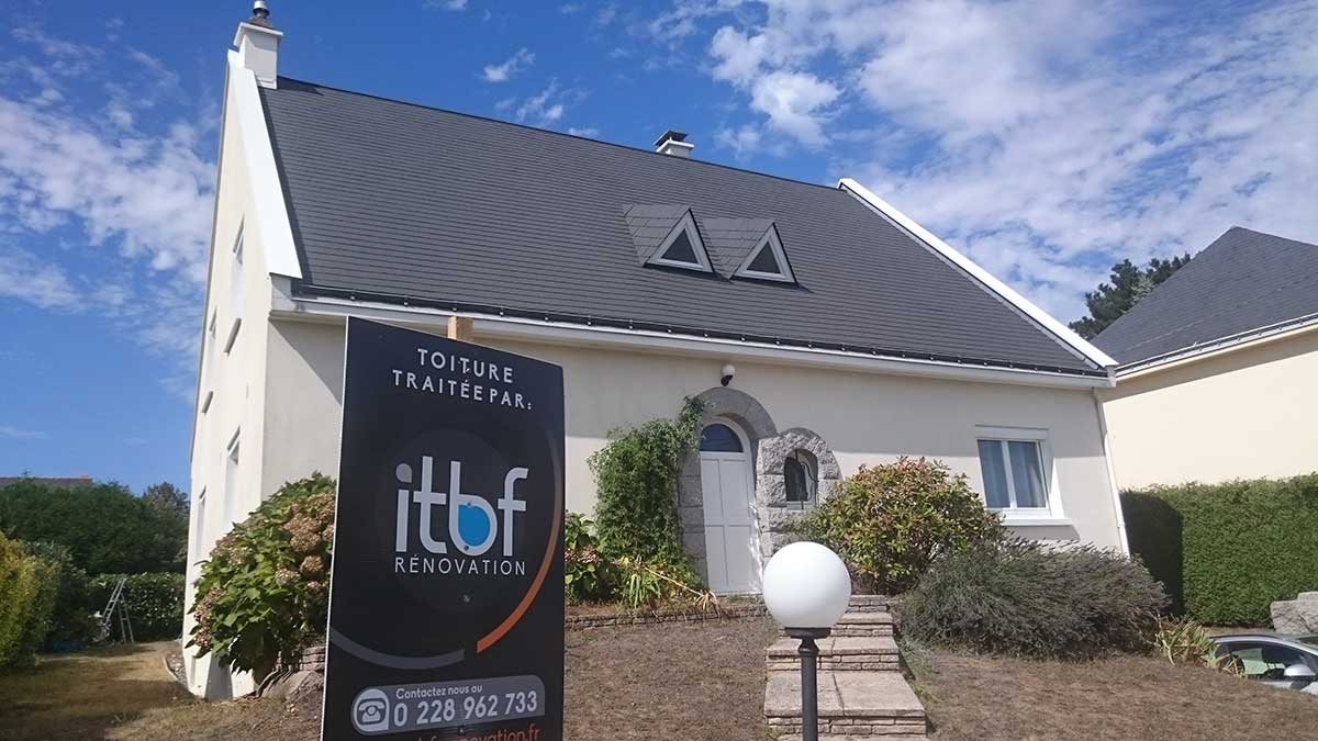ITBF rénovation - Traitement toiture des ardoises fibrociment